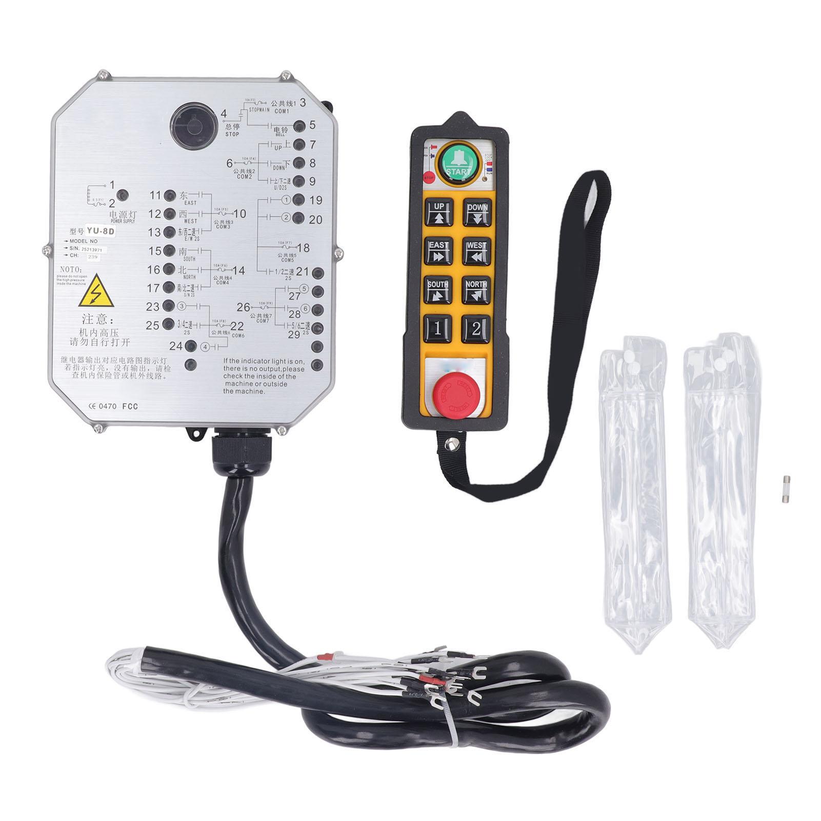 Wireless Crane Remote Control Waterproof Drop Resistant 100m Crane Industrial Remote Control AC380V
