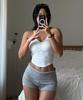 HDEX Soft Skin Shirred Bra Top (White)