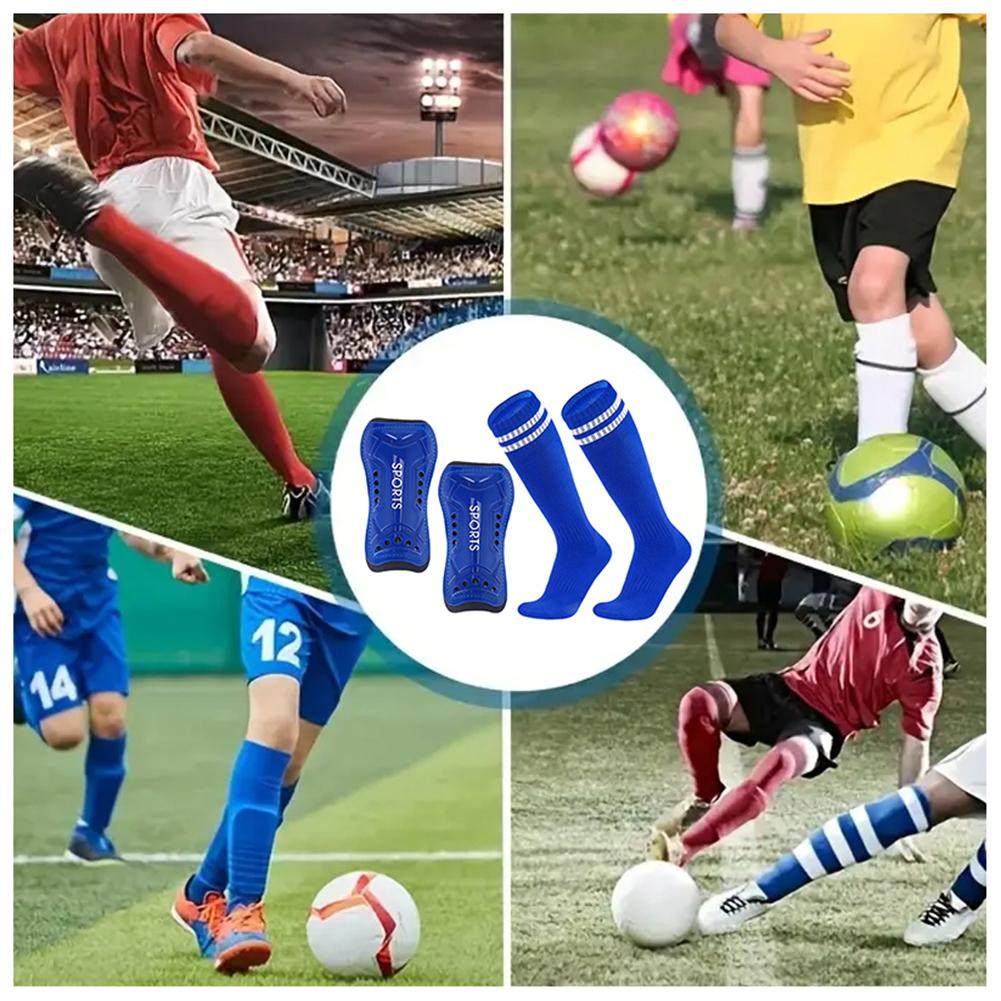 Parastinchi da Calcio per Giovani Adulti Traspiranti Parastinchi da Calcio con Calzini Protezione Anti-urto del Polpaccio Sicurezza Sportiva Parastinchi