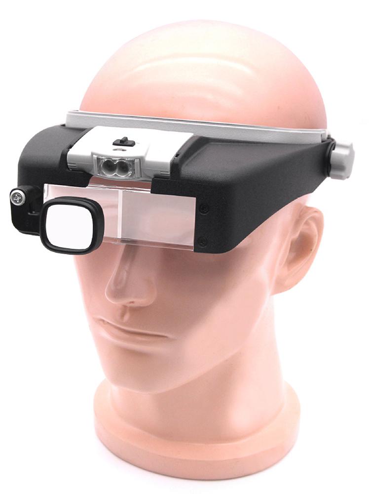 Head Magnifying Glass 1.5X 1.5X 6X 8X Loupe Head Mount Magnifier Glasses Multifunctional Hands Free Magnifier for Reading Repair