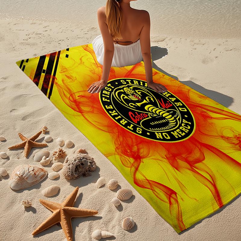Cobra Movies Of The Fighters Beach Towel, Super Soft Microfiber, Gift for Her/Him, Birthday, for Pool, Beach, Travel, Home Decor Fan gifts