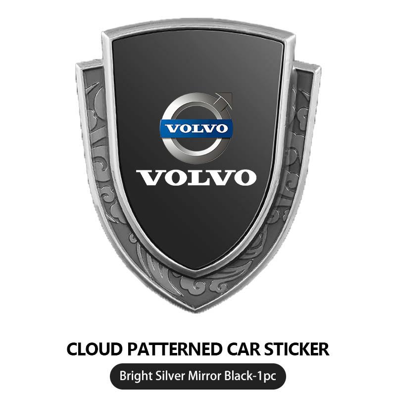 Cloud Motif Car Emblem Aluminum Alloy Auto Body Decoration Sticker For Volvo V40 V60 C30 C70 S60 S80 S90 XC40 XC60 XC70 XC90 T6