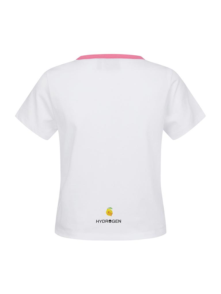 HYDROGEN Women'S Grocery Crop Short Sleeve Tee