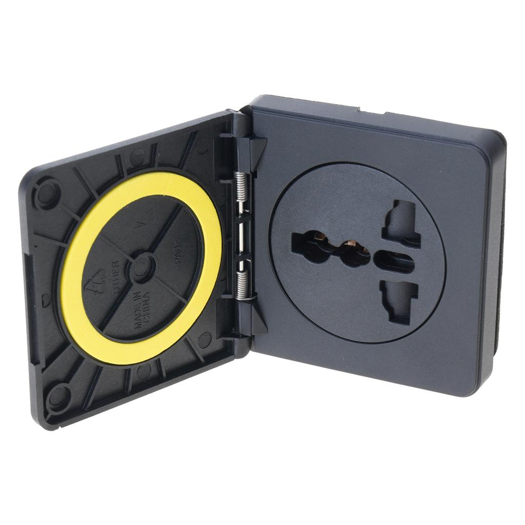 10A Weatherproof Outdoor Power Outlet 10A 250V Electrical Socket with Flip Cover for Caravans RV