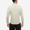 Decathlon KIPRUN 500 Series Solid Color Breathable Quick Dry Half Zipper Long Sleeve T-Shirt Men's Light Chalk Grey