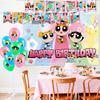 Cartoon Birthday Decors for Kids, Party Decors&Party Tableware Set-Cartoon Birthday Banner Balloons Plates Napkins etc Cartoon Birthday Party Supplies