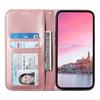 For iPhone 17 Case Calf Texture PU Leather Wallet Phone Cover with Wrist Strap