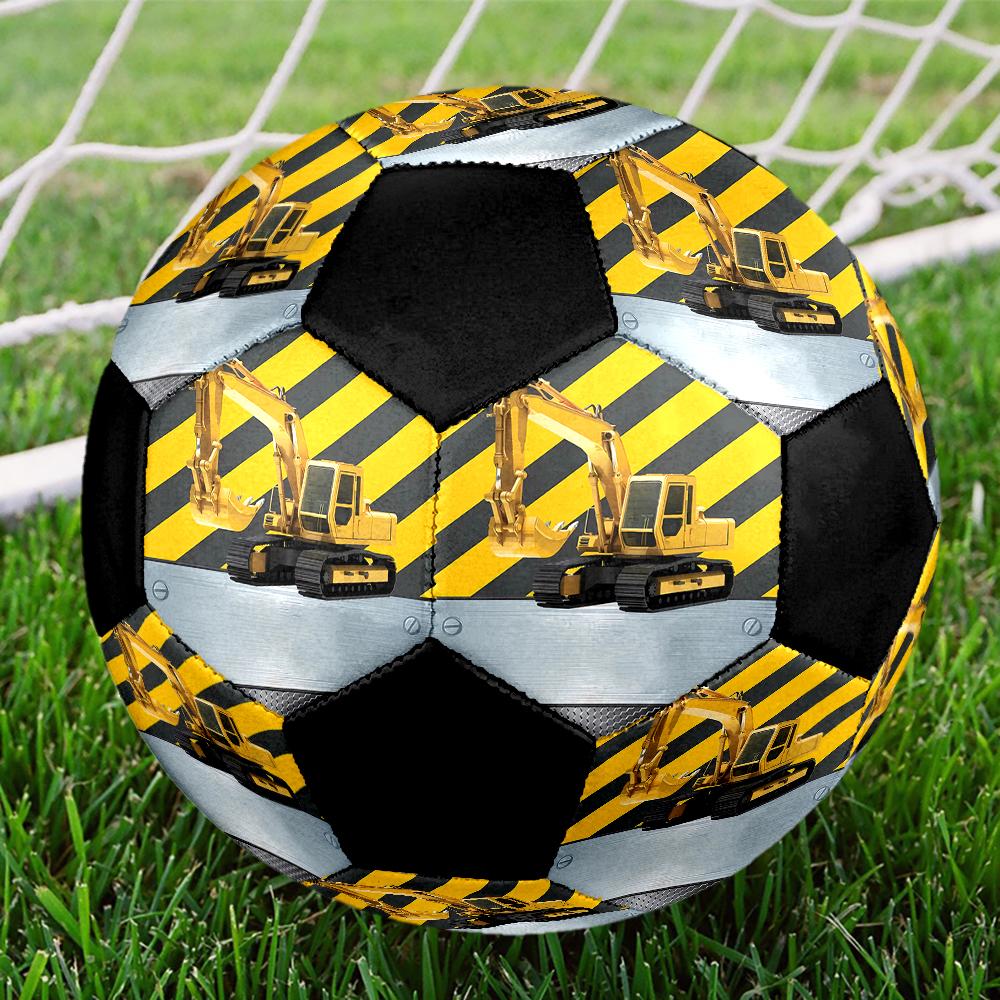 Excavator Theme Size 5 Soccer Ball, Suitable for Both Indoor and Outdoor Matches, a Gift Suitable for Everyone.