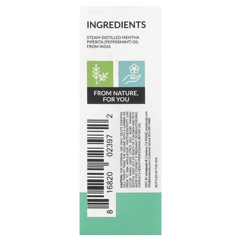 Peppermint Oil, 15 mL (0.50 Fl Oz)