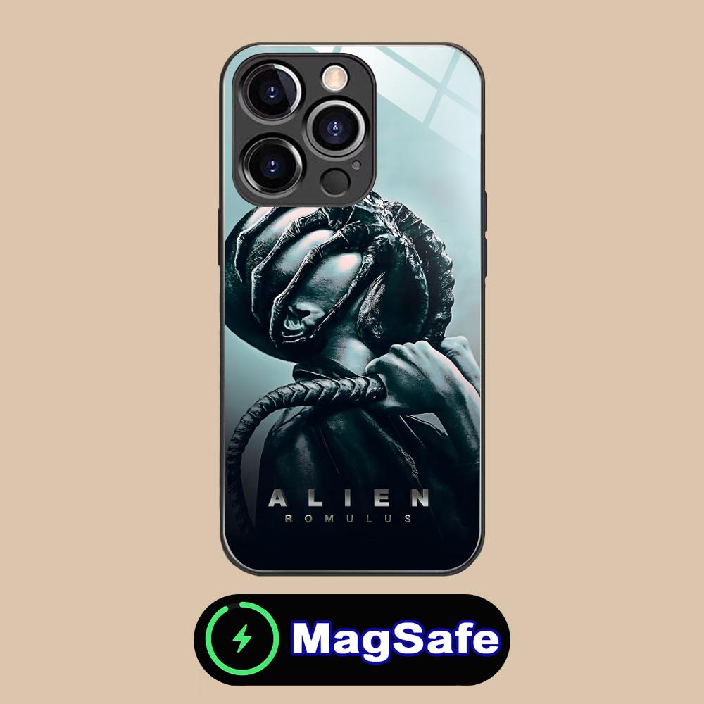 Alien Romulus Mobile Cell Phone Case for iPhone 17 16 15 14 13 12 11 Air Pro Max Plus Mini MagSafe Glass Colorful Cover Cover