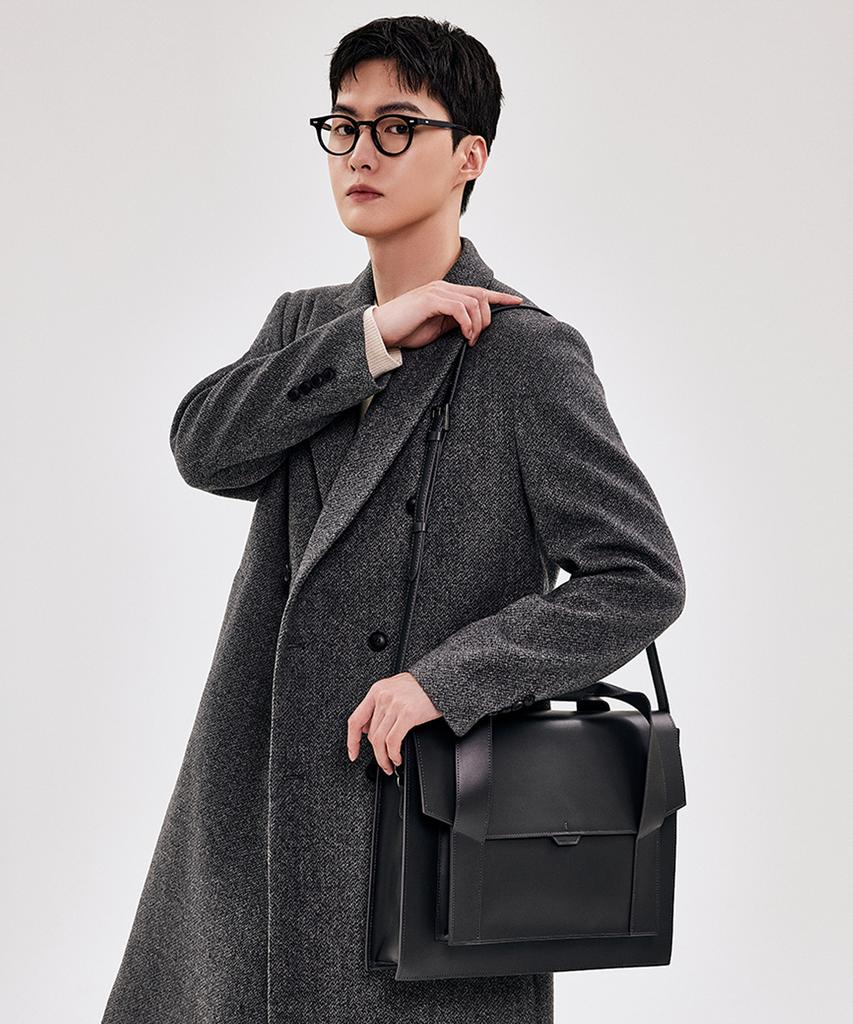 Bedford11Th Polygon Satchel Ceo Bag Gray