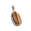 Natural Tiger's Eye Gemstone 925 Solid Sterling Silver Gift Pendant 1.50" U9M46
