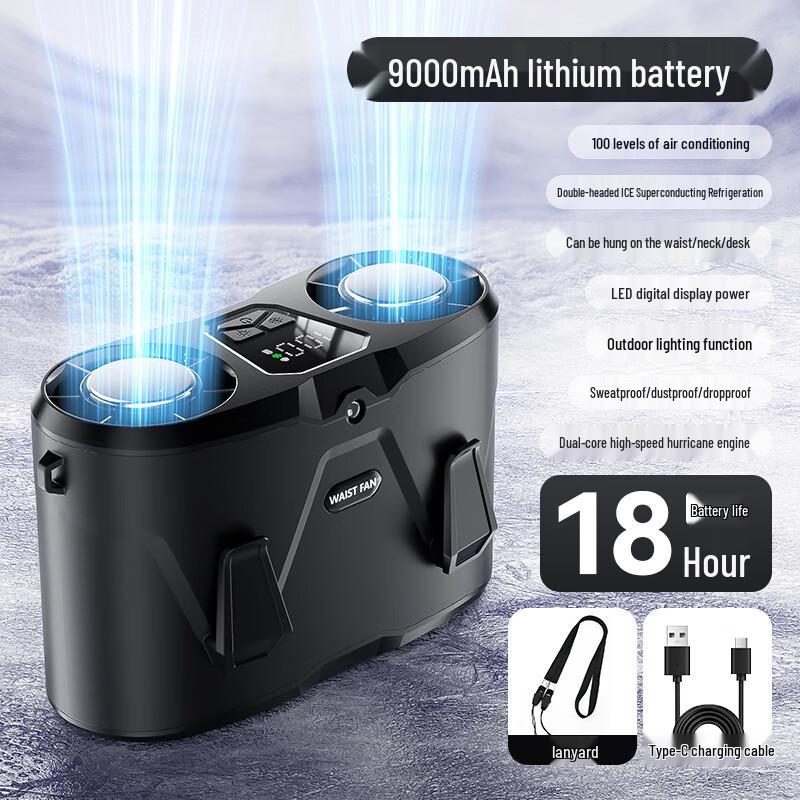 

Aux Ultra-Long Battery Life Wearable Waist Fan