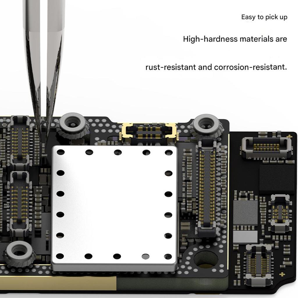 Professional Corrosions Resistant Alloy Steel Tweezers Wide Body Design Enhanced Grip for Electronics Repairing Tasks