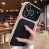 Applicable To iPhone17PRO Lens Large Window Lychee Leather Pattern Mobile Phone Case Apple 15 Business Case Lychee Pattern