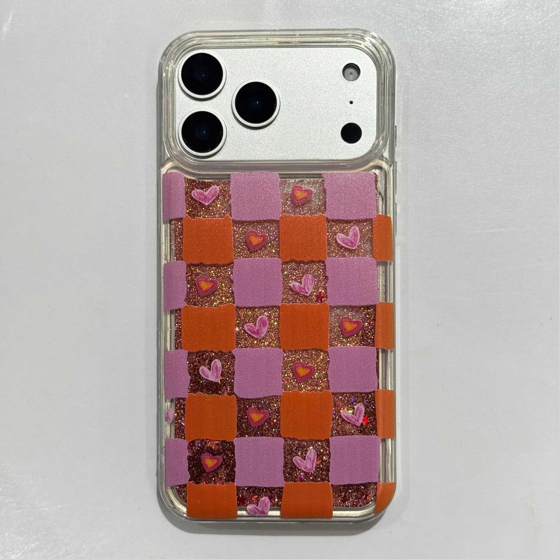 

Apple iPhone 14-17 Pro Max High-End Quicksand Fireworks Case – Full Coverage, Anti-Drop Protection iPhone17