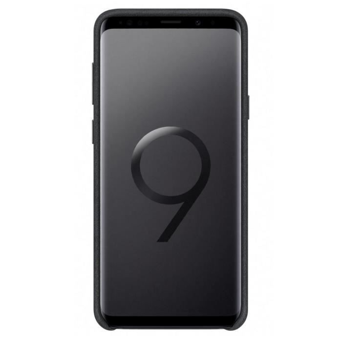 Samsung Coque en Alcantara S9+ Noir