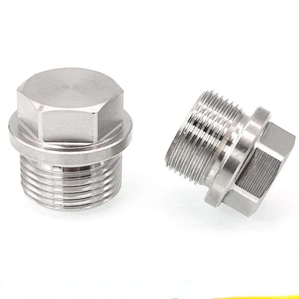 

2 BSP Male Countersunk Flange Hex Square End Plug Cap 304 Stainless Steel Pipe Fitting BSPP SS304&2