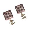 Logo Design Rhinestone Earrings Women Earrings Gold ABA961B10971N0030