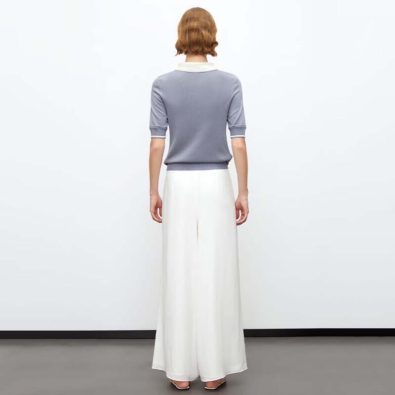 JESSIE Women's V-Neck Slim Fit Short Sleeve Knit Top