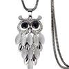 Internet Explosion European And American Jewelry, Retro Owl Stone Necklace Owl Necklace Long Sweater Chain Foreign Trade Supply