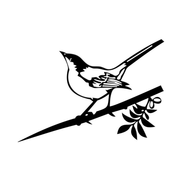 Metal Bird Stake Outdoor Garden Bird Statue Decorative Metal Animal Silhouettes for Tree Garden Decorative Bird Ornament