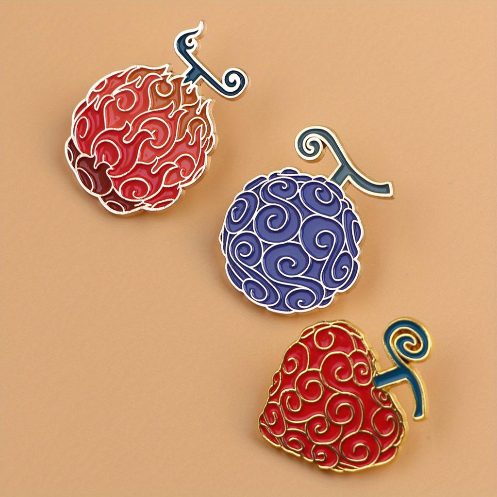 Anime Fruit Brooch Badge, Backpack Clothing Decoration Accessories, Creative Pin Style Pendant, Cute and Versatile Accessories