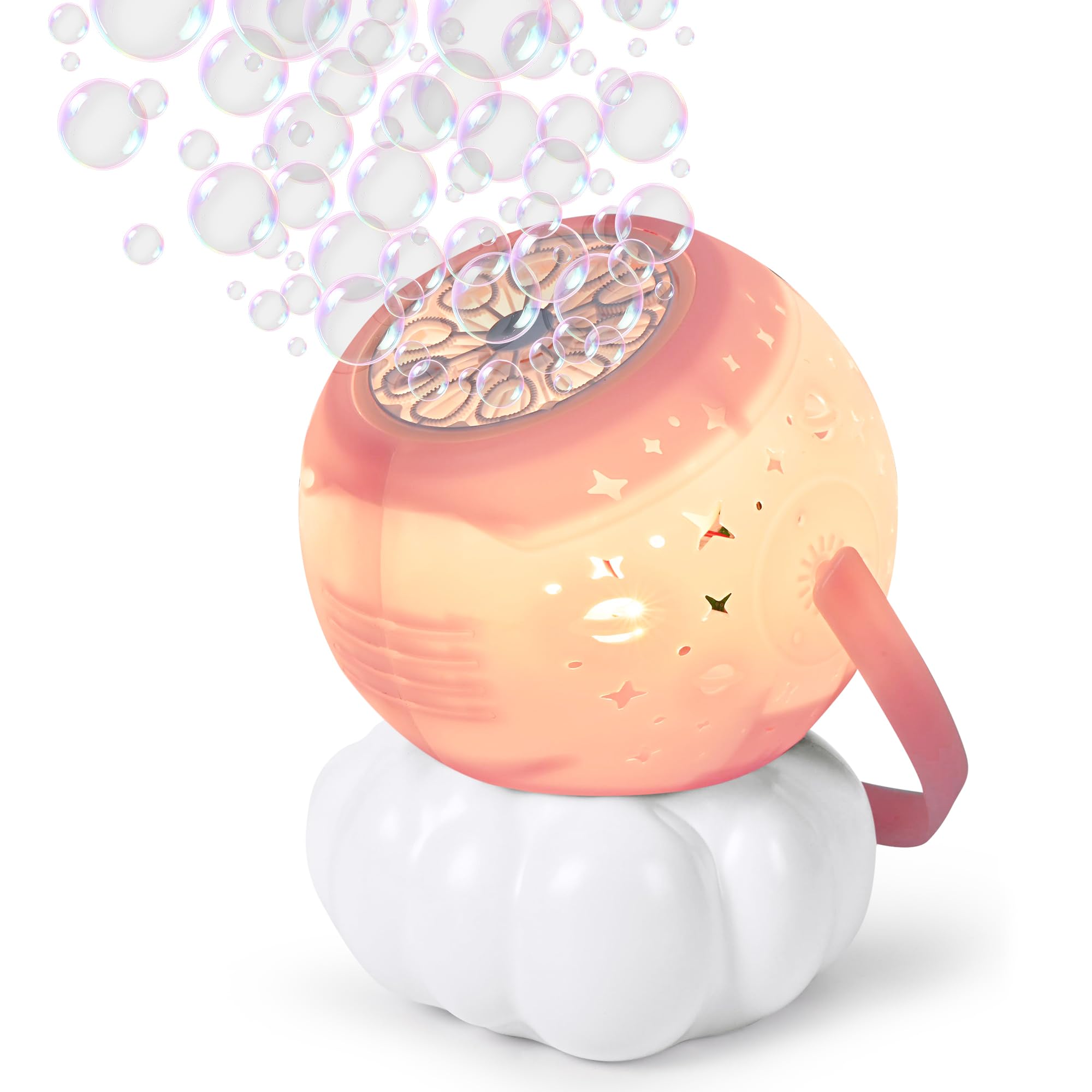 Электрическая мыльная пушка, Автоматическая мыльная пушка, Генератор мыльных пузырей большого объема, Игрушка для детей, Игры на свежем воздухе, 360-градусная защита от утечек, Светодиодная подсветка,