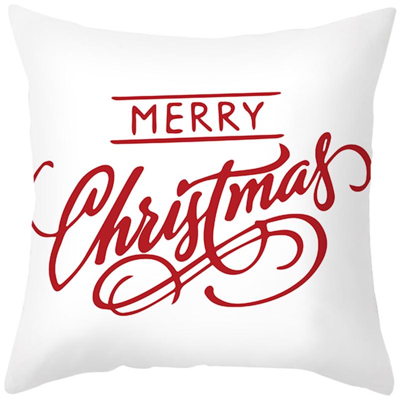 Christmas Red Christmas Decorations Printed Pattern Cushion Cover for Home Living Room Sofa Decoration Pillowcase