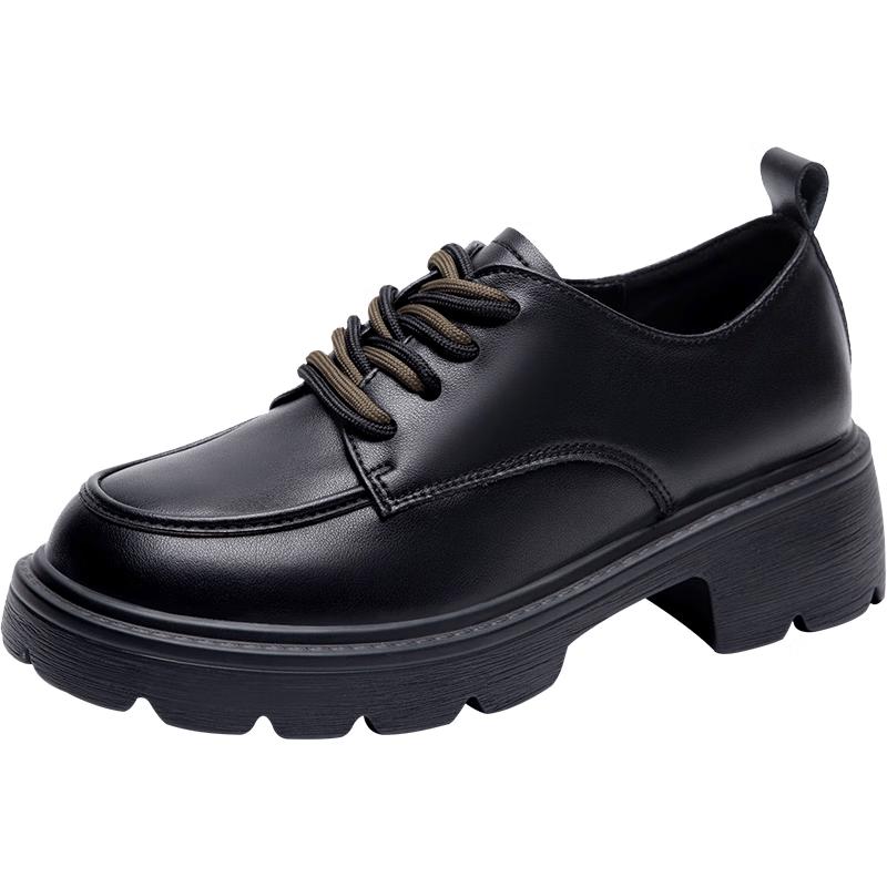 ZHR Women s Genuine Leather British Style Loafers 37