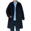 Autumn Mid-Length Trench Coat: Japanese-Influenced, Solid Color, Hong Kong and Korean Style, Casual & Trendy Men's Jacket