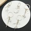 Creative Fashion Zinc Alloy Keychain with Moon and Star Pendant