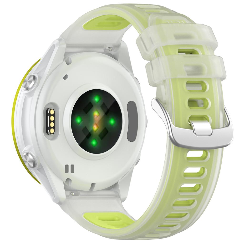 22mm 20mm Translucent Two-Tone Silicone Band For Garmin Forerunner 570 265 255 165 55/Vivoactive 6 5 4/Venu 3 2 Plus Watch Strap