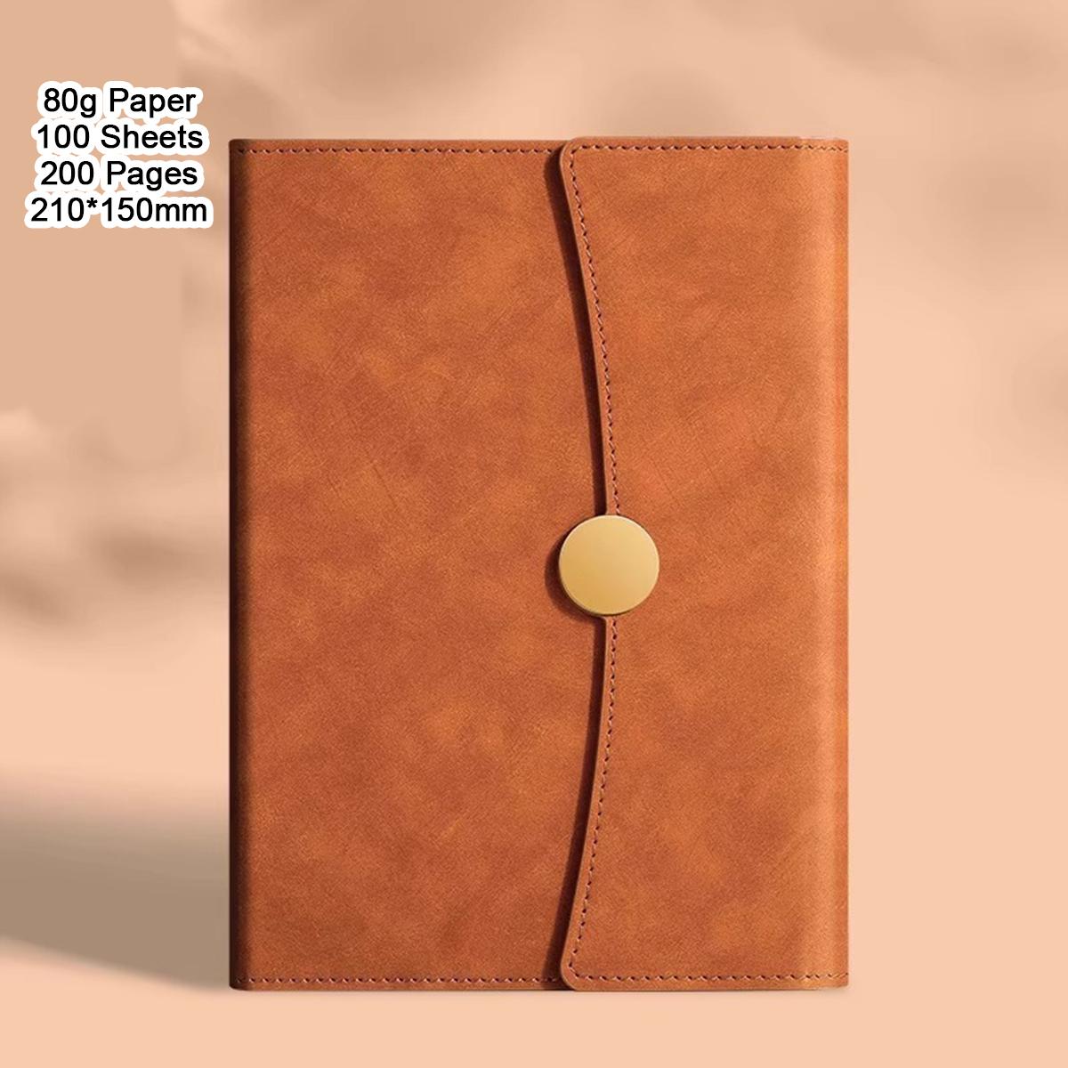 

Тетрадь формата А5 с кожаной пряжкой, линованные страницы, книга для записи деловых встреч, блокнот, студенческий дневник, журнал путешествий, 100 листов, 200 страниц A5