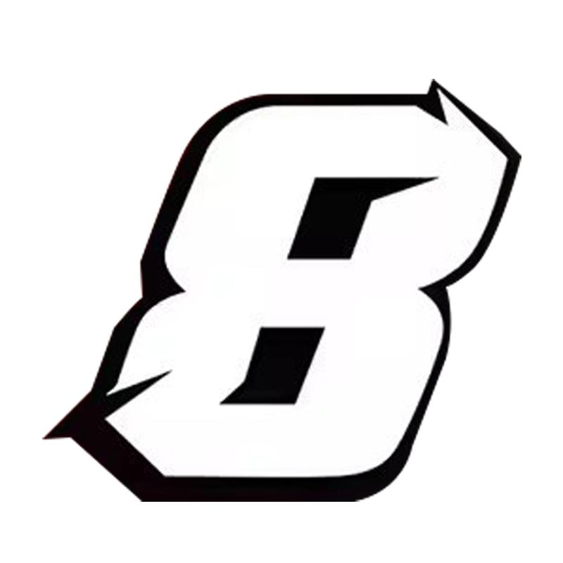 1PC Motorcycle Reflective Sticker,Helmet Decoration,Waterproof And Wear-Resistant,Arabic Numeral Sticker,Motorcycle Accessories