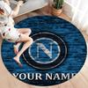 SSC Napoli Custom Name Round Area Rug,Carpet Rug for Living Room Bedroom Sofa Playroom Decor,Non-slip Floor Mat