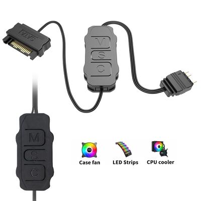 5V 3PIN ARGB Controller ARGB 5V 3PIN To SATA Interface Extension Cable for PC Fan Light Strip
