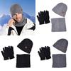 Winter Knit Hat Scarf Set For Men With Warmth Protection