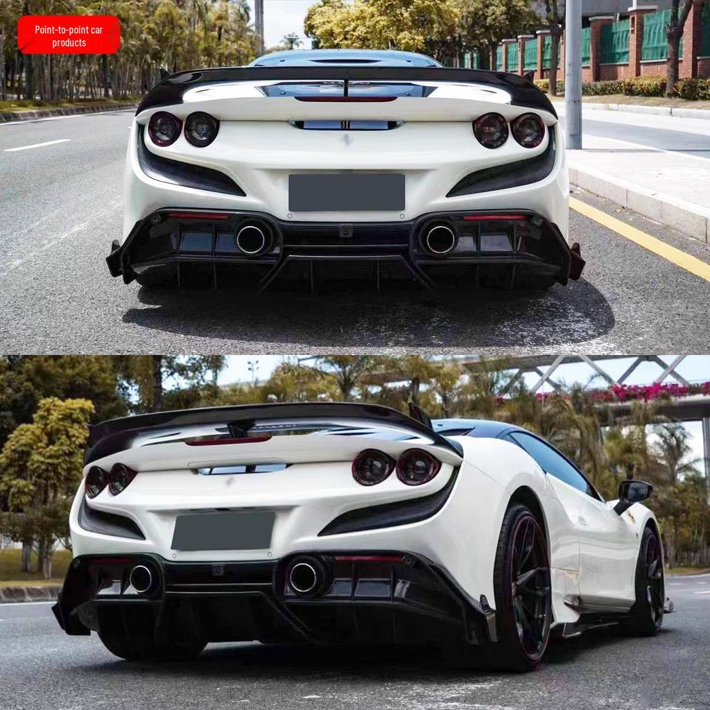 Ferrari F8 PK Style Carbon Fiber Rear Wing Body Kit