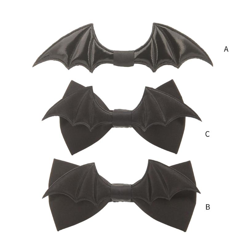 Unisex Halloween Bowtie with Adjustable Strap Batwing Necktie Cosplay Costume