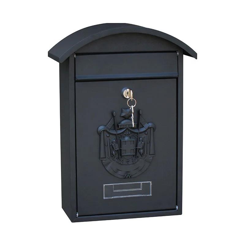 Metal Wall Mailbox Large Capacity Lockable Mailbox Weather-Resistant Wall Mounted Postbox Mailbox Key Lock Drop Box For Home