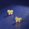 Bow Stud Earrings Women's Simple Light Luxury Ins Earrings, Bone Studs, Niche Design Ear Jewelry