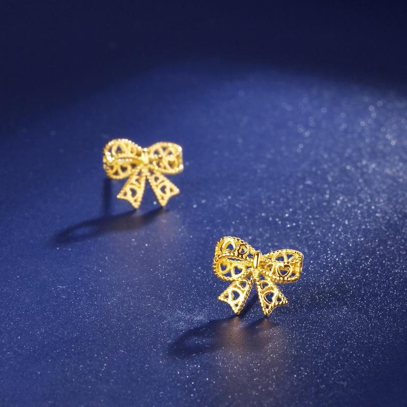Bow Stud Earrings Women's Simple Light Luxury Ins Earrings, Bone Studs, Niche Design Ear Jewelry
