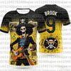2026 One Piece Graphic T-shirt Japanese anime football jerseys Sports Dry Quickly  T-Shirt Children's Clothing Tee