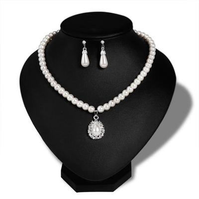 Neuestes Stilvolles Design Ausgefallenes Perlenhalsband Schmuckset für Frauen