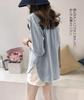 Sueeya Short Loose Summer [Sueeya] Shirt, Women's Blouse, Striped, Sleeve, Skipper, Slit, Fit, Slimming, Stylish, Cute, Versatile, Work, Casual,