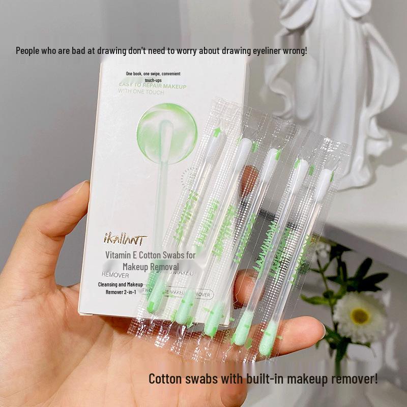 ikAllANT Pre-filled Makeup Remover Swabs with Built-in Corrector and Cleansing Solution