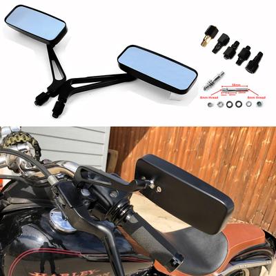 Universal 8mm 10mm Motorcycle Rear View Side Mirrors for Harley Honda Yamaha Kawasaki Street Sports Bike Chopper