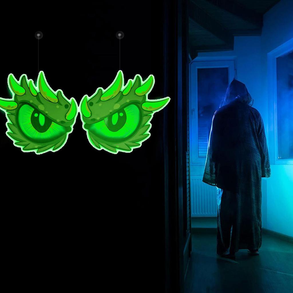 Fluorescent Halloween Ornament Double-Sided Fluorescent Eyes Halloween Trickery Night Giant Eyes Horror Decoration