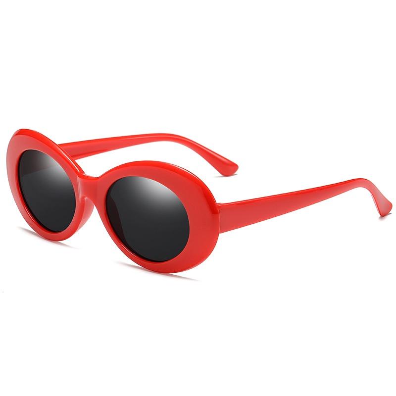 Women Oval Goggle Kurt Cobain Fashion Korean Sunglasses Retro Trendy UV Protection